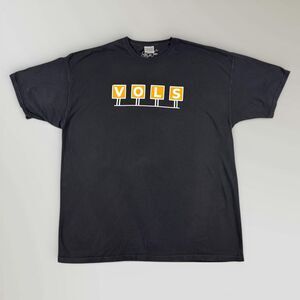 Tennessee Volunteers Women's T-Shirt Southern Made Tees Black VOLS Sign Sz 3X